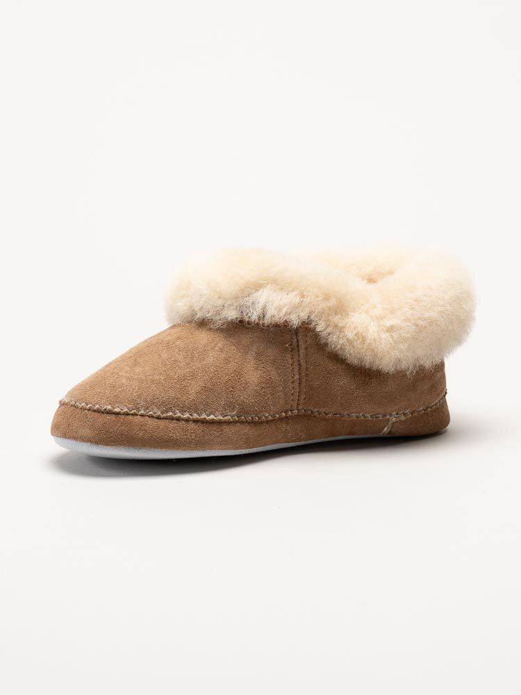 Shepherd - Emmy - Bruna slip on fårskinnstofflor