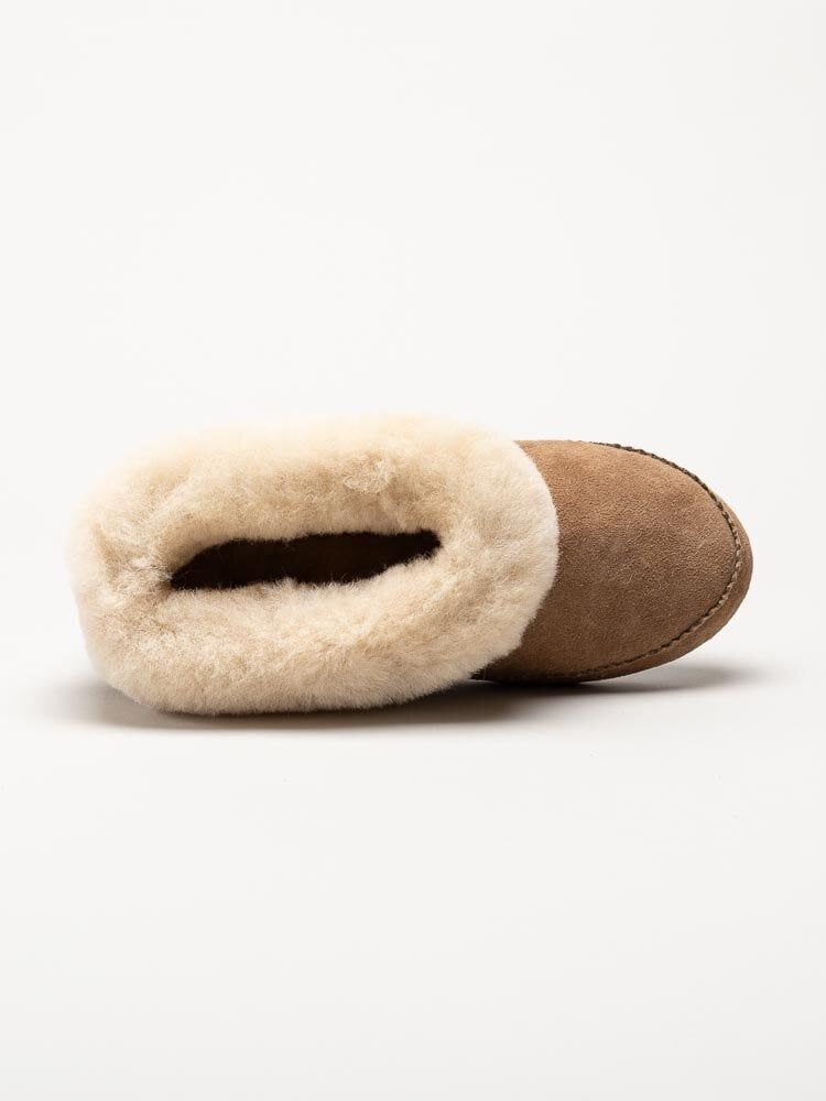 Shepherd - Emmy - Bruna slip on fårskinnstofflor