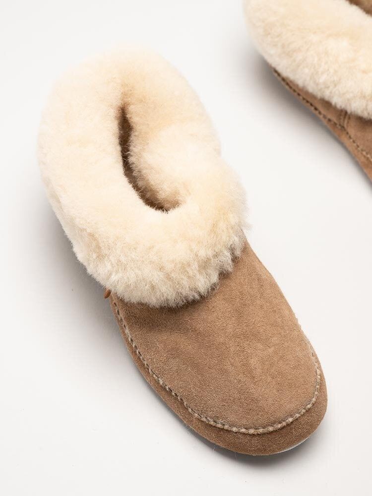 Shepherd - Emmy - Bruna slip on fårskinnstofflor