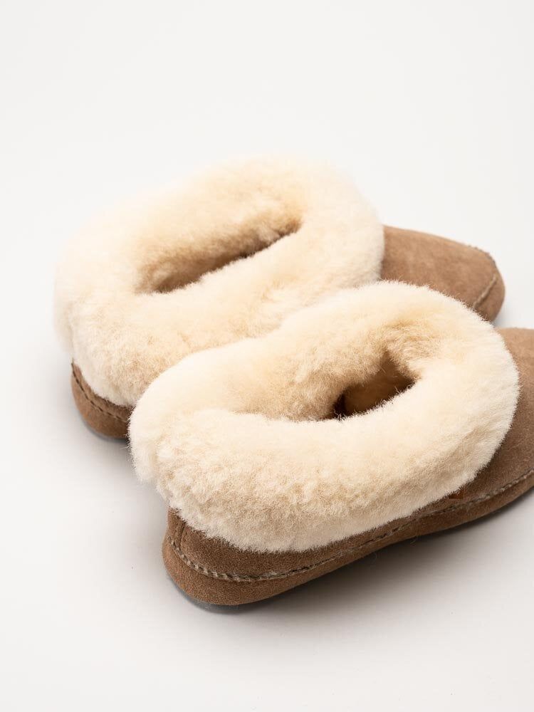 Shepherd - Emmy - Bruna slip on fårskinnstofflor
