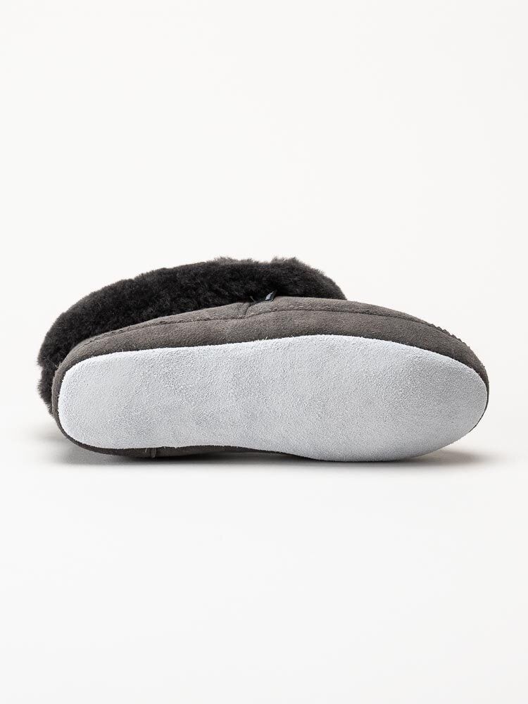 Shepherd - Emmy - Mörkgrå slip on fårskinnstofflor