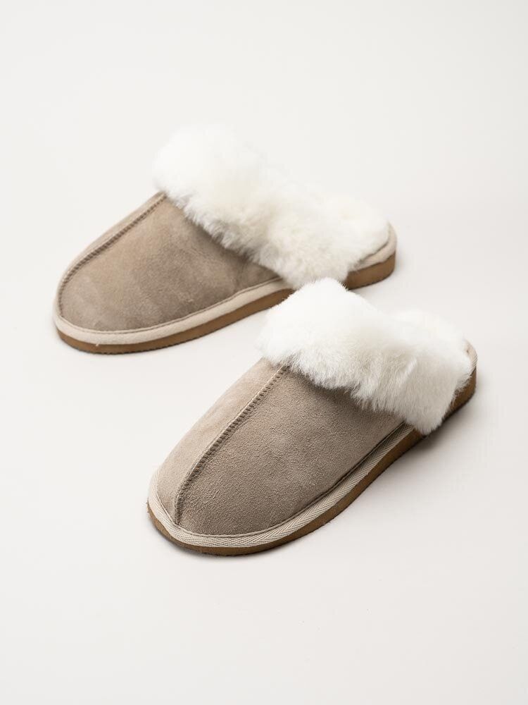 Shepherd - Jessica - Grå slip in fårskinnstofflor