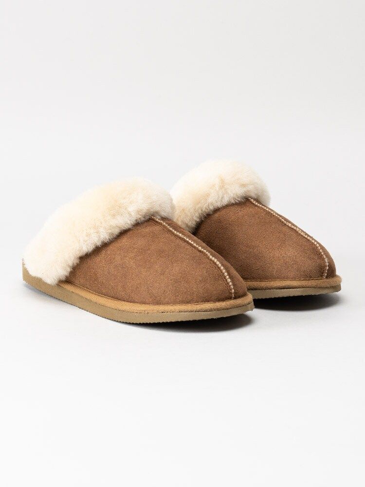 Shepherd - Jessica - Ljusbruna slip in fårskinnstofflor