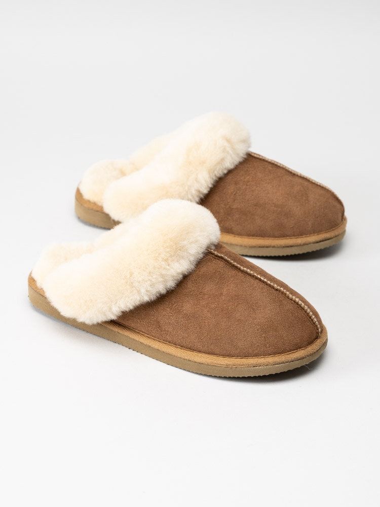 Shepherd - Jessica - Ljusbruna slip in fårskinnstofflor