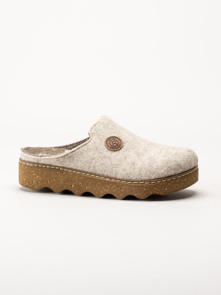 Rohde - Foggia-D - Beige tofflor i filt
