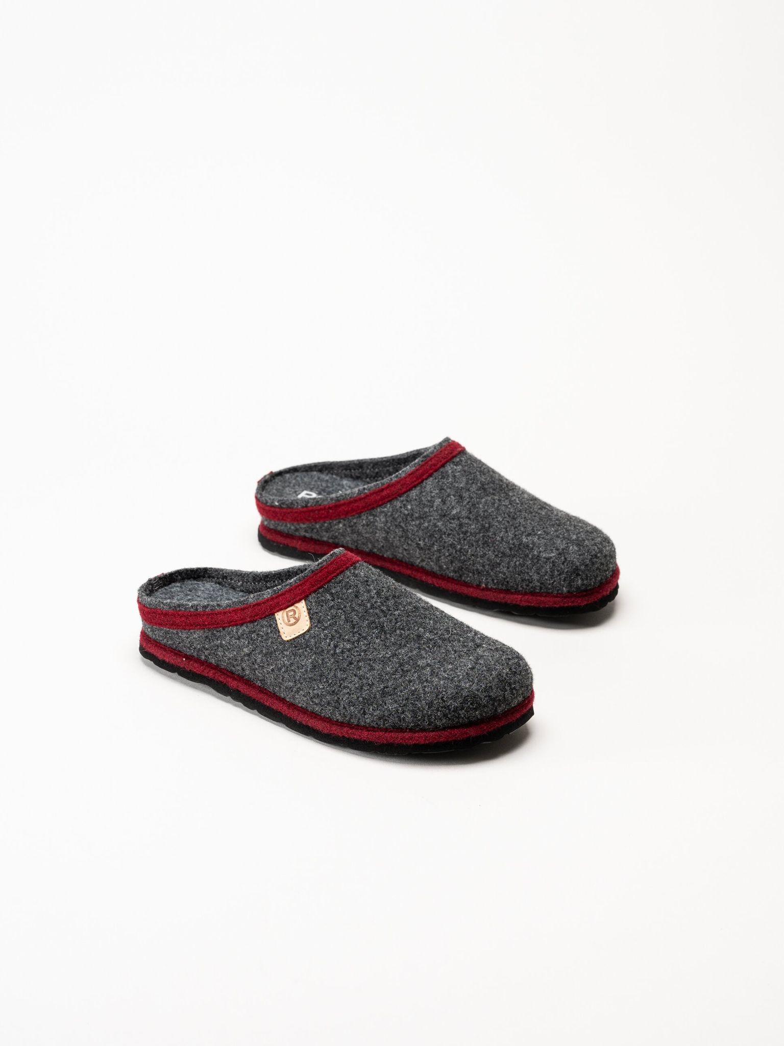 Rohde - D.Meran - Mörkgrå slip in tofflor i ullfilt