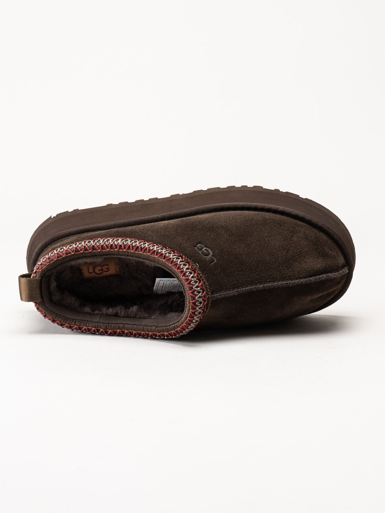 UGG - W Tazz II - Mörkbruna fårskinnsfodrade tofflor