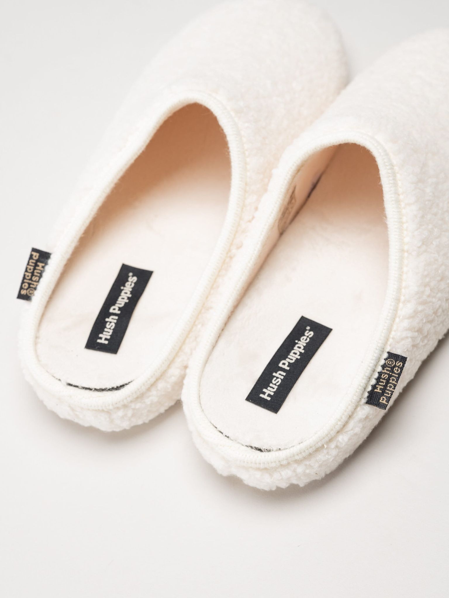 Hush Puppies - Women´s Lunia - Offwhite fodrade tofflor