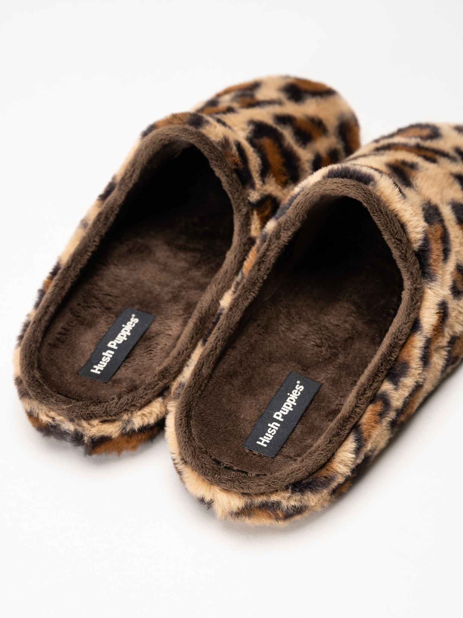 Hush Puppies - Women´s Olivia - Bruna leopardmönstrade tofflor