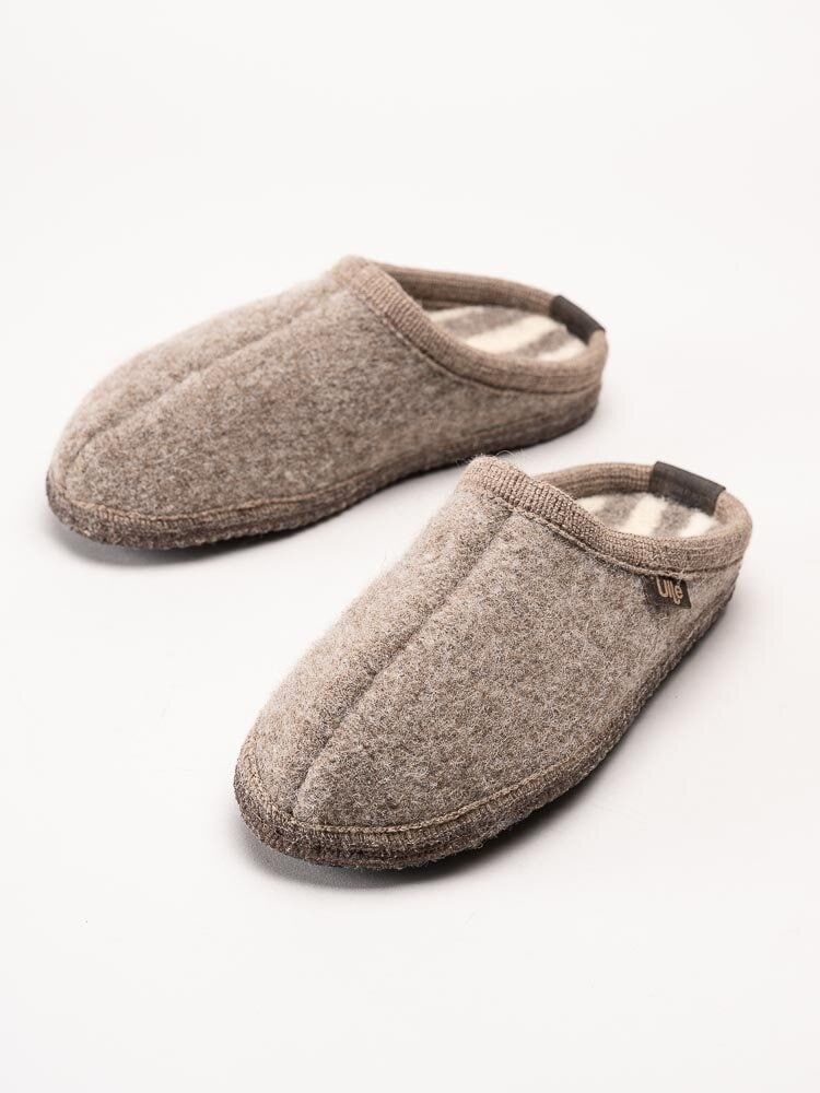 Ulle - Ulle Stripe - Beige slip in tofflor i ull