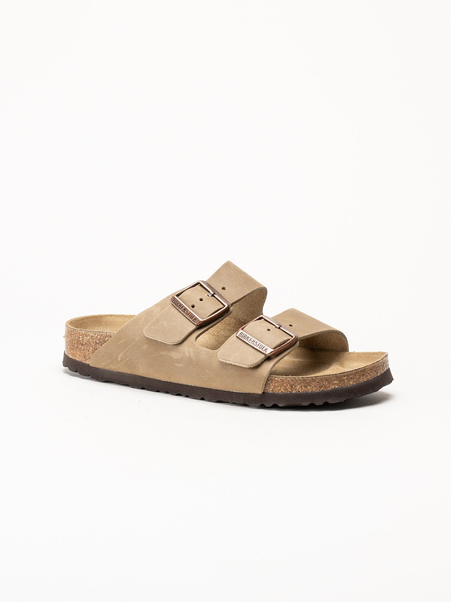 Birkenstock - Arizona - Beige slip in sandaler i oljad nubuck