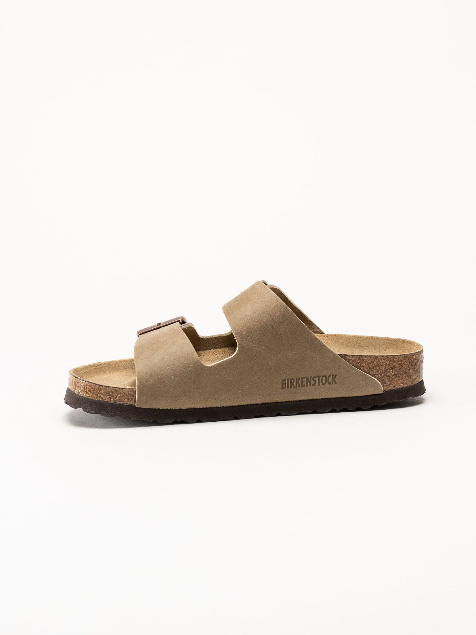 Birkenstock - Arizona - Beige slip in sandaler i oljad nubuck