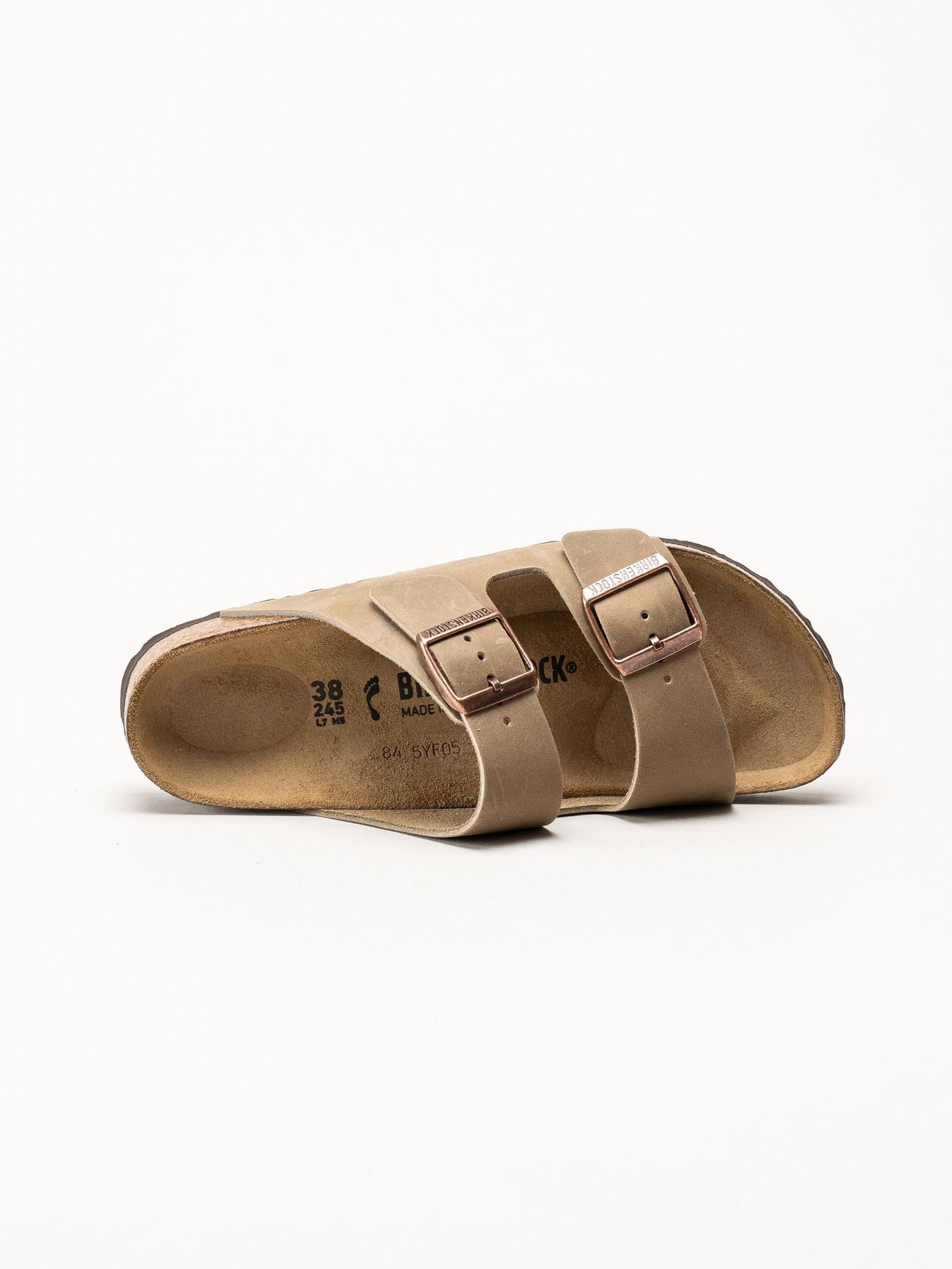 Birkenstock - Arizona - Beige slip in sandaler i oljad nubuck