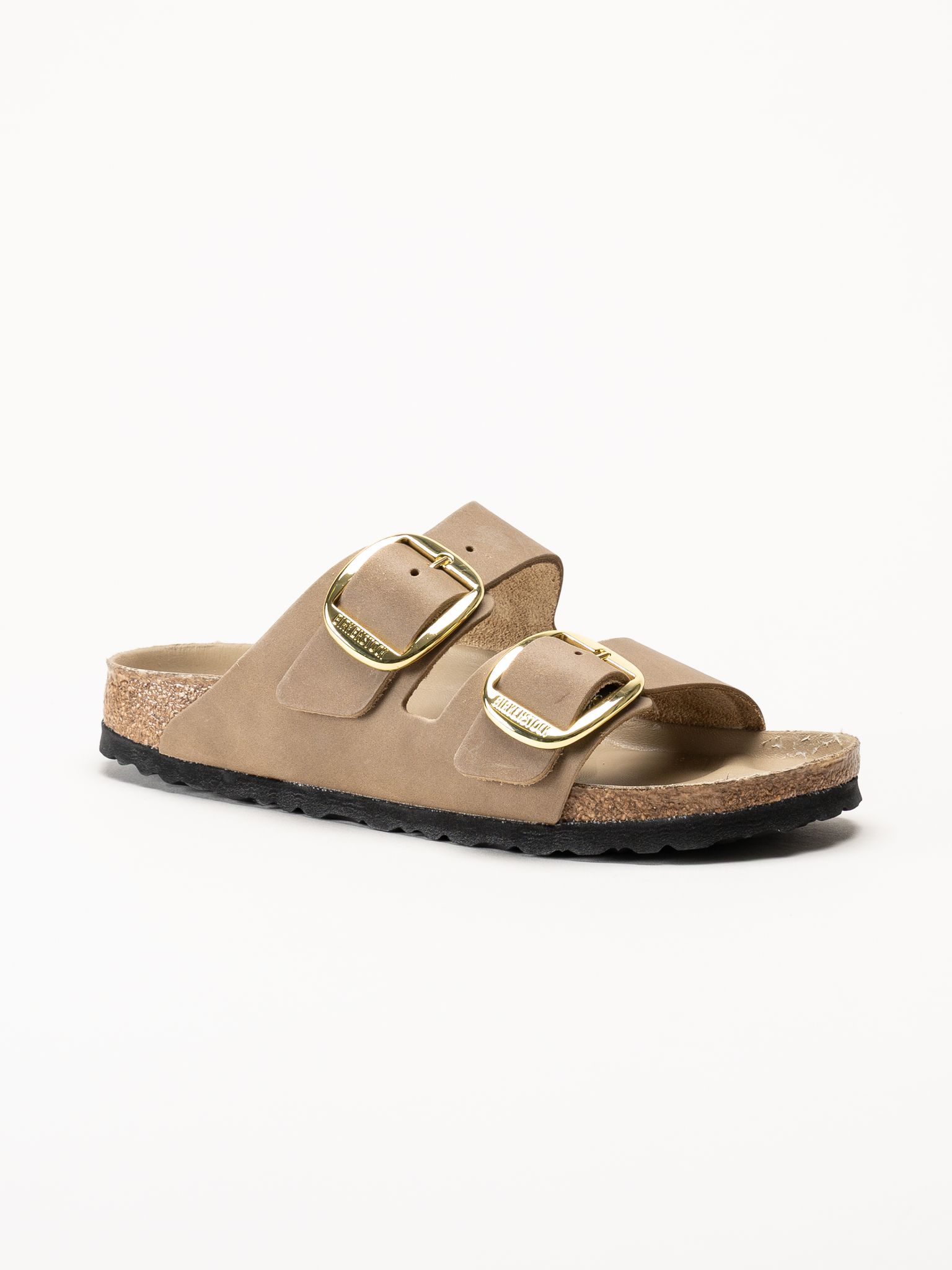 Birkenstock - Arizona Big Buckle - Beige slip in sandal i oljat skinn