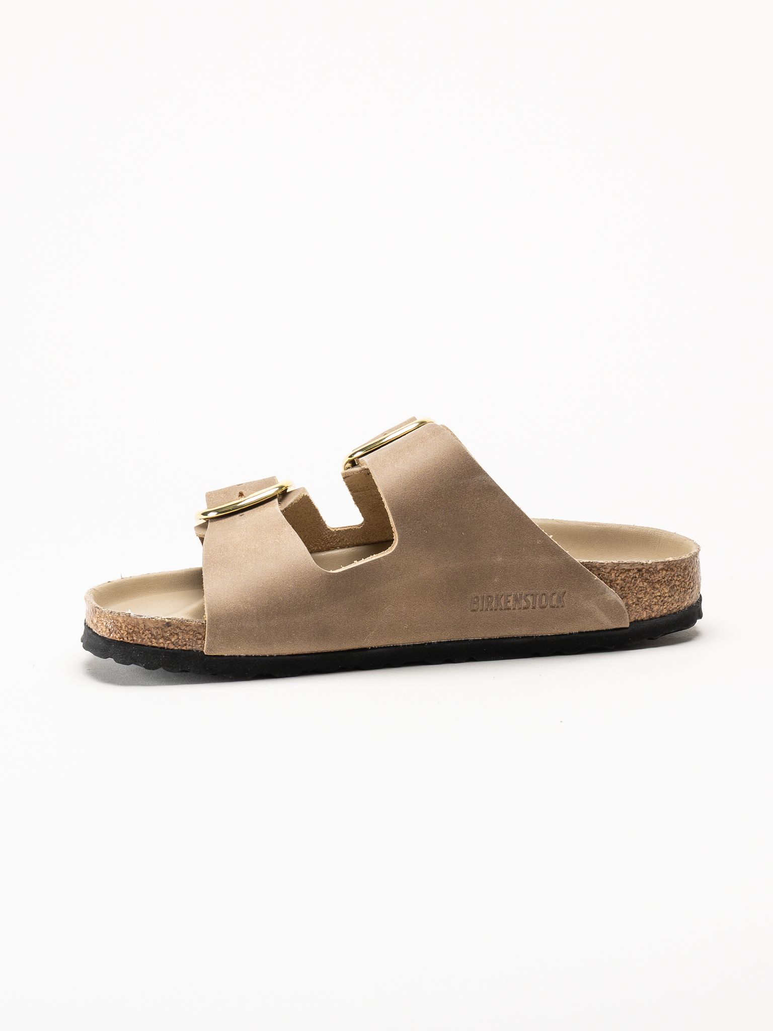 Birkenstock - Arizona Big Buckle - Beige slip in sandal i oljat skinn