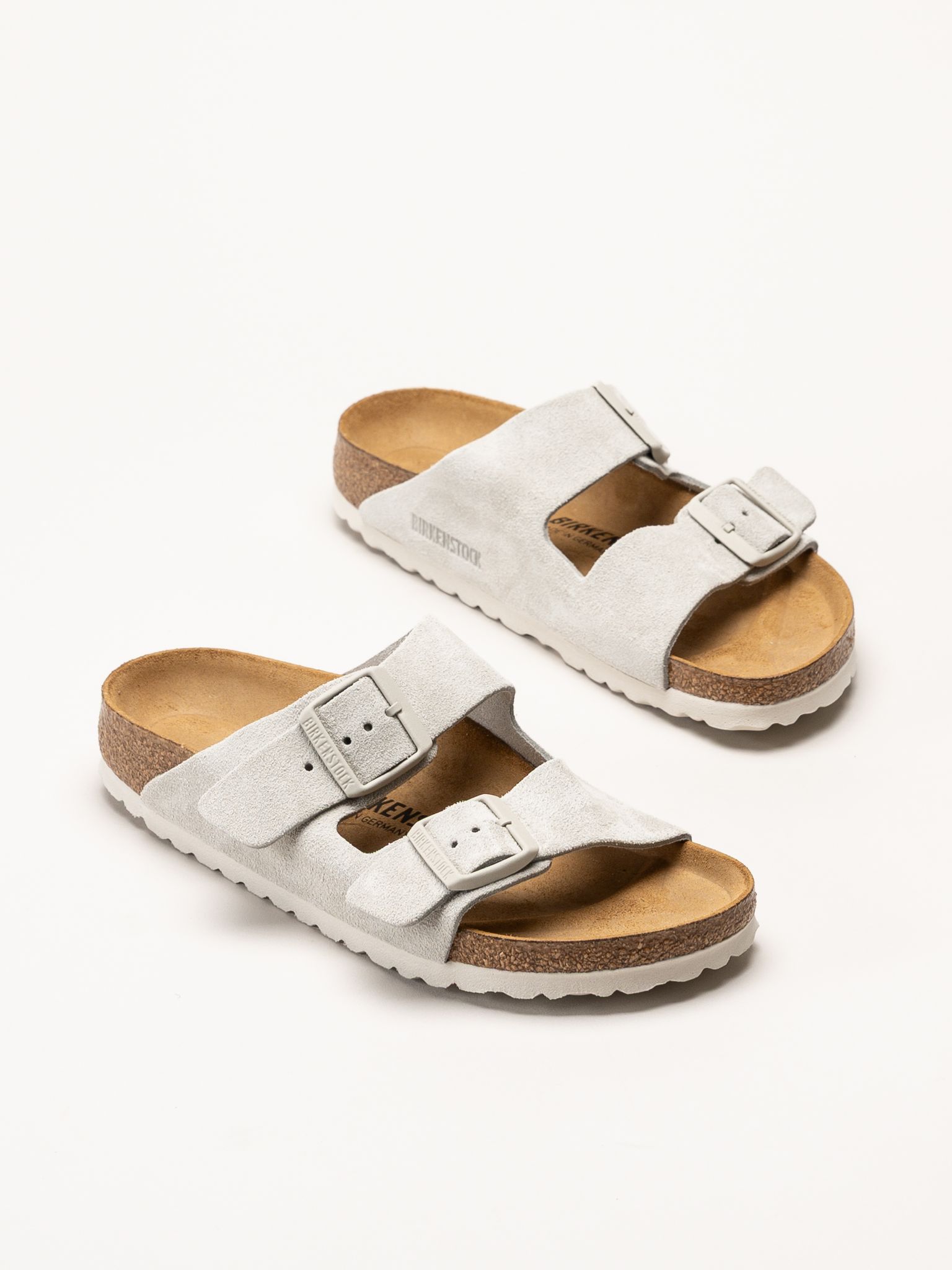 Birkenstock - Arizona - Ljusgrå sandaler