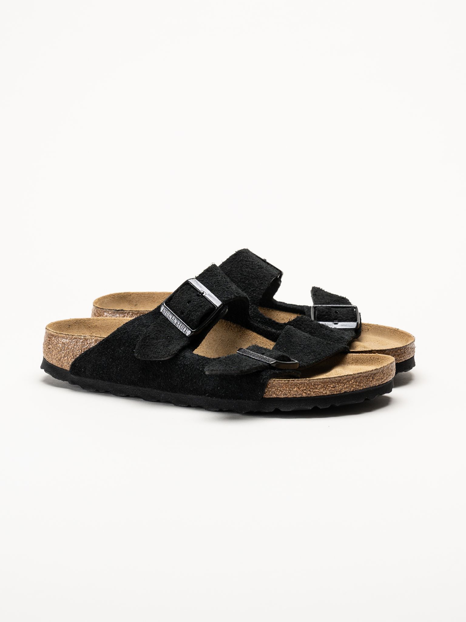 Birkenstock - Arizona Suede Leather - Svarta slip in sandaler