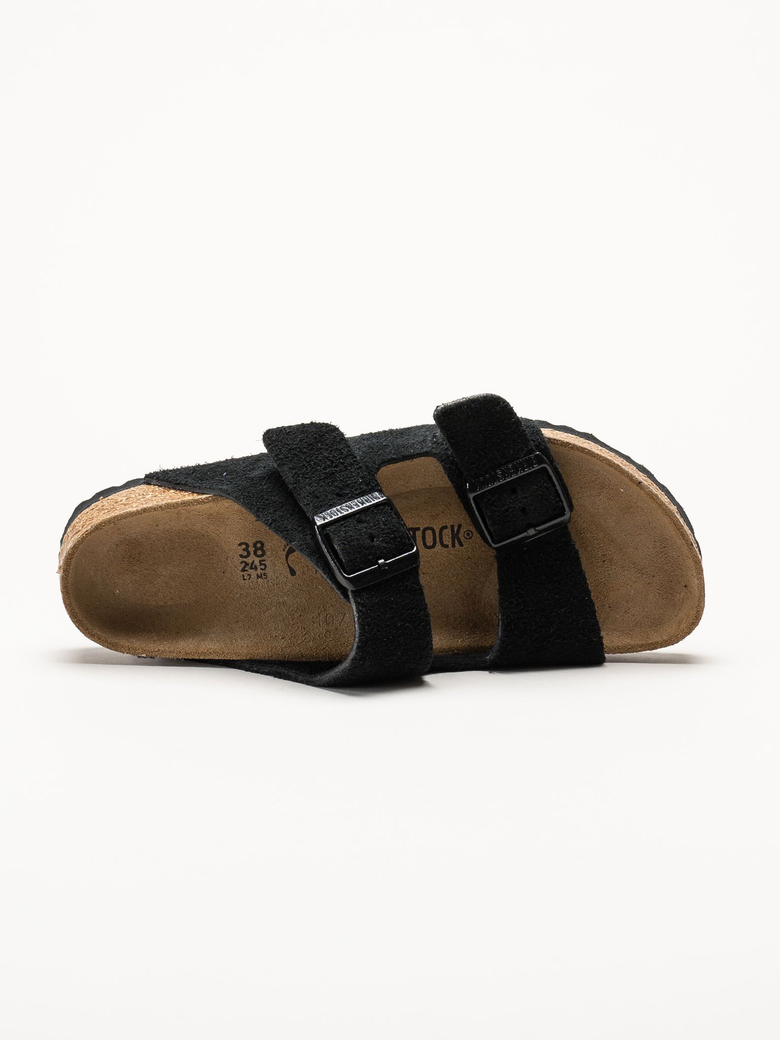 Birkenstock - Arizona Suede Leather - Svarta slip in sandaler