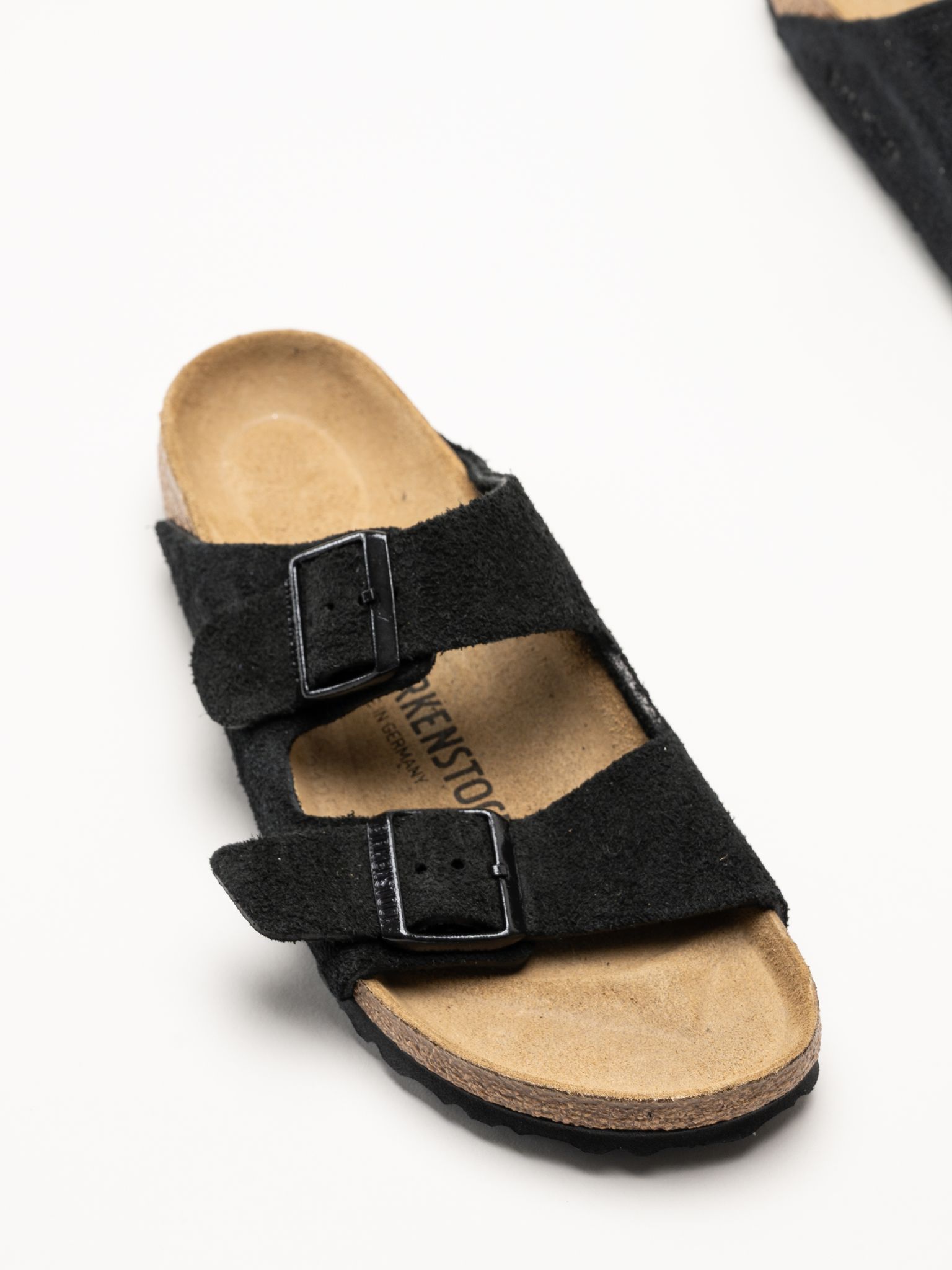 Birkenstock - Arizona Suede Leather - Svarta slip in sandaler