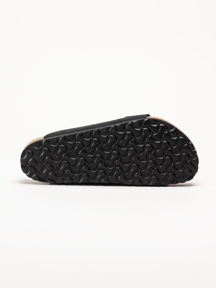 Birkenstock - Arizona SFB Regular - Svarta slip in sandaler i oljat skinn