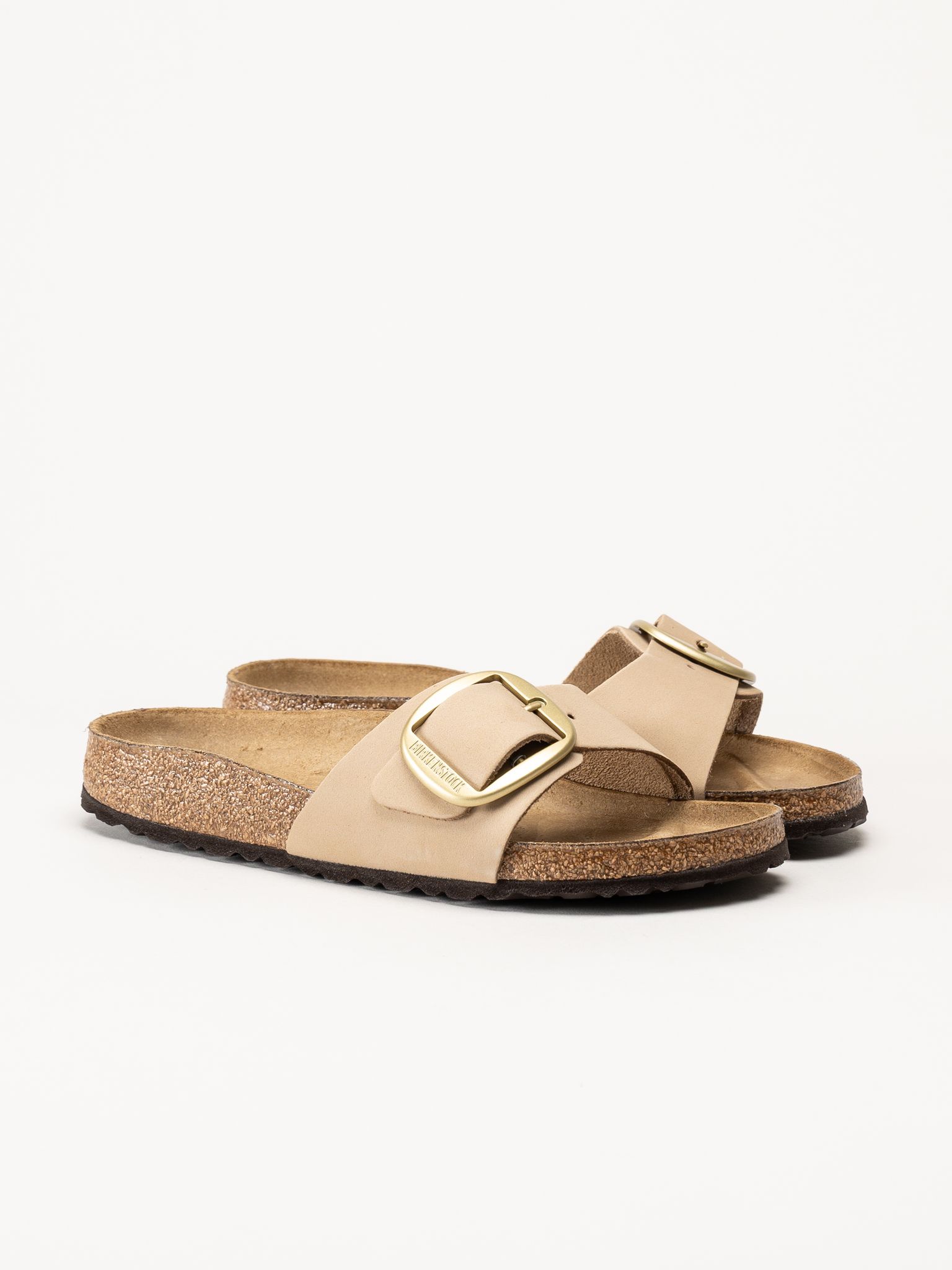 Birkenstock - Madrid Big Buckle - Beige sandaler