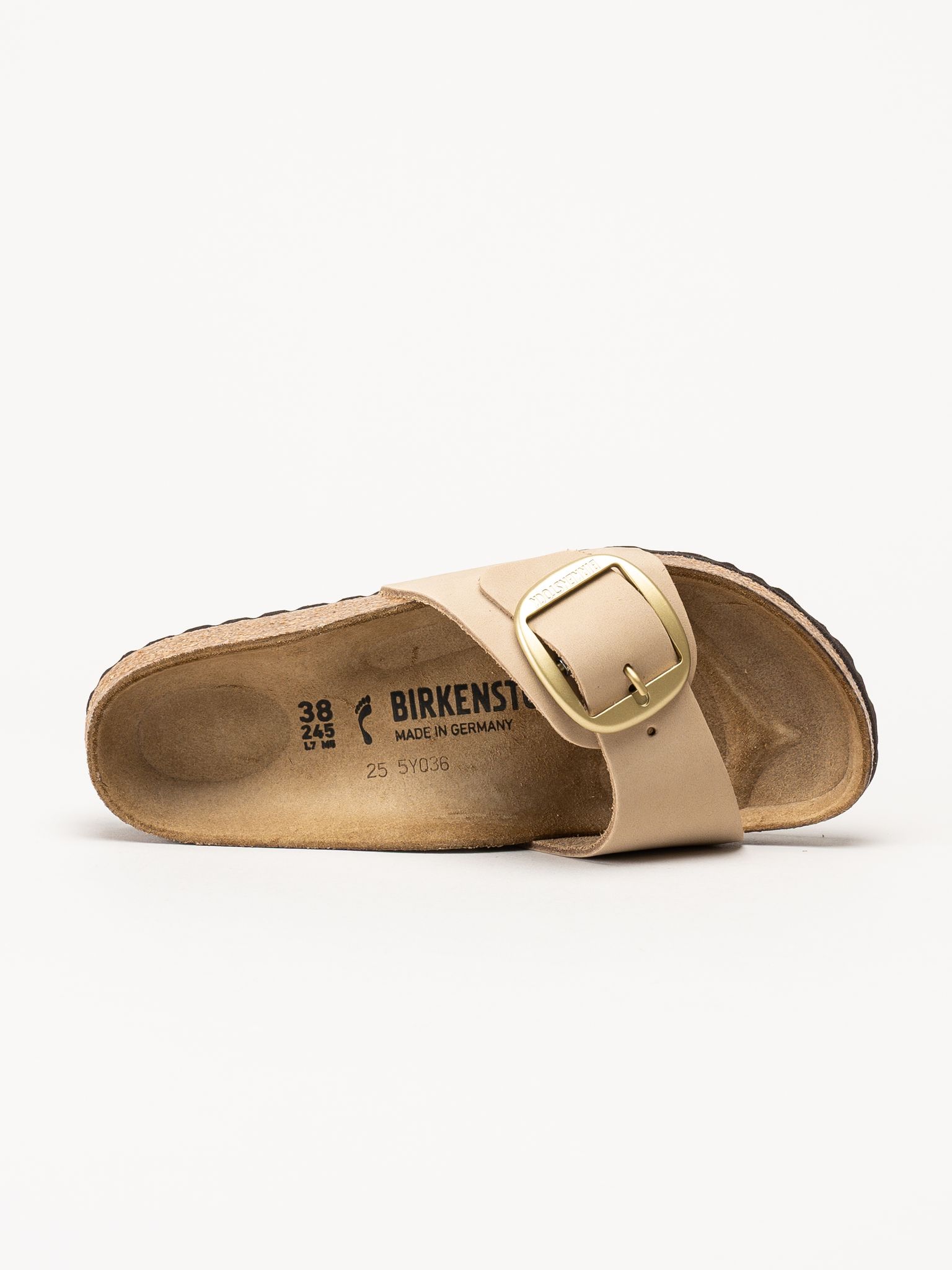 Birkenstock - Madrid Big Buckle - Beige sandaler