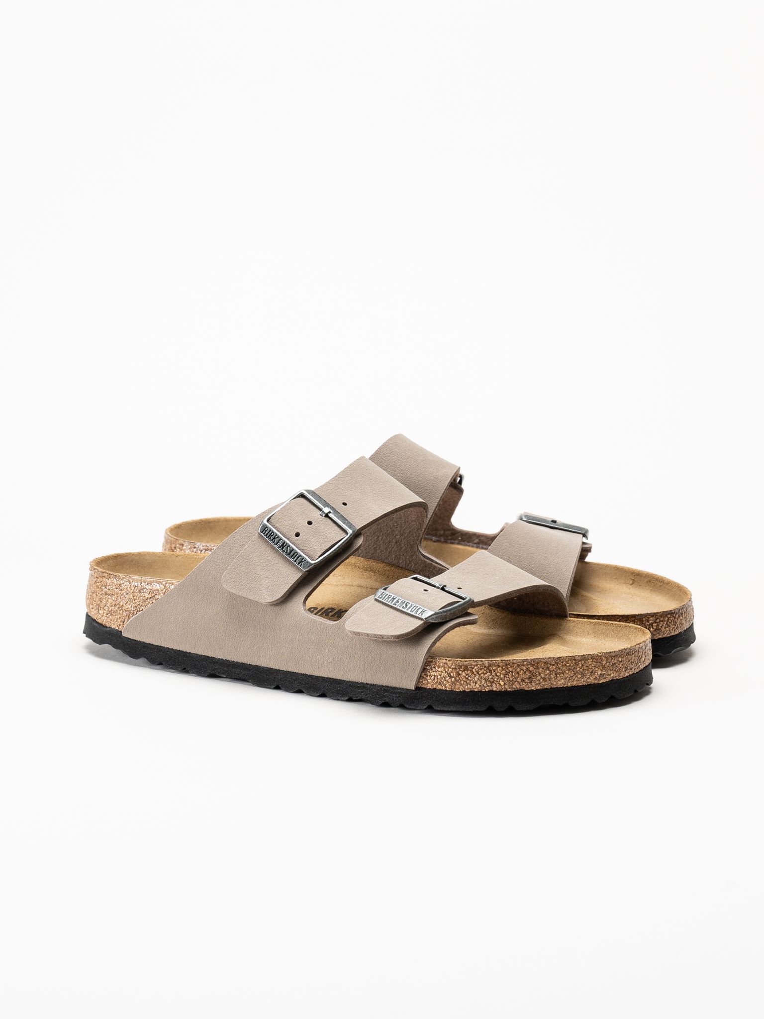 Birkenstock - Arizona Birko-Flor - Beige slip in sandaler