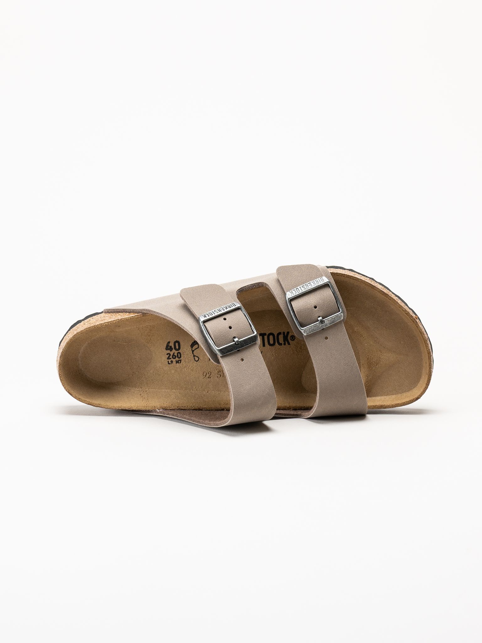 Birkenstock - Arizona Birko-Flor - Beige slip in sandaler
