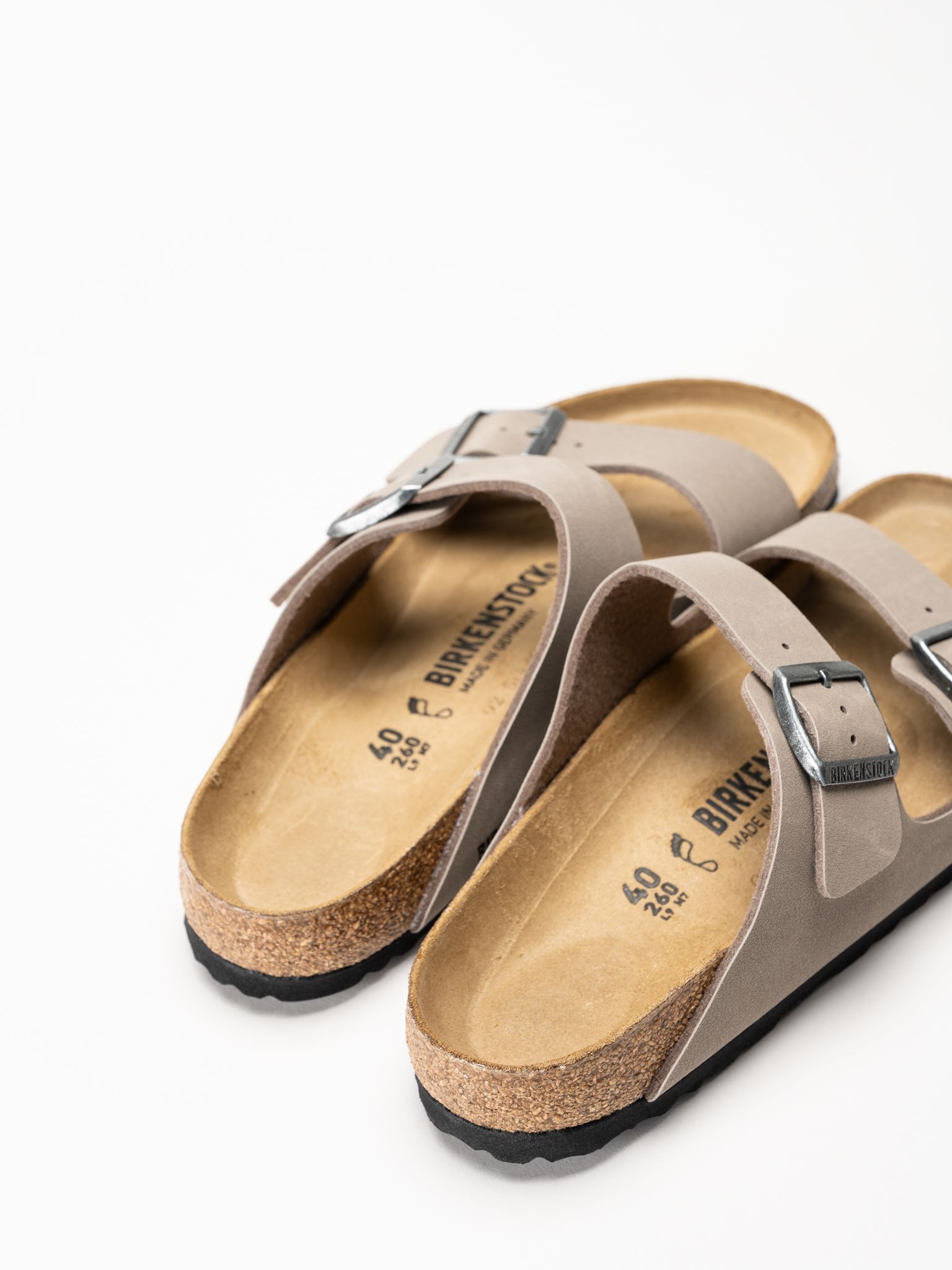 Birkenstock - Arizona Birko-Flor - Beige slip in sandaler