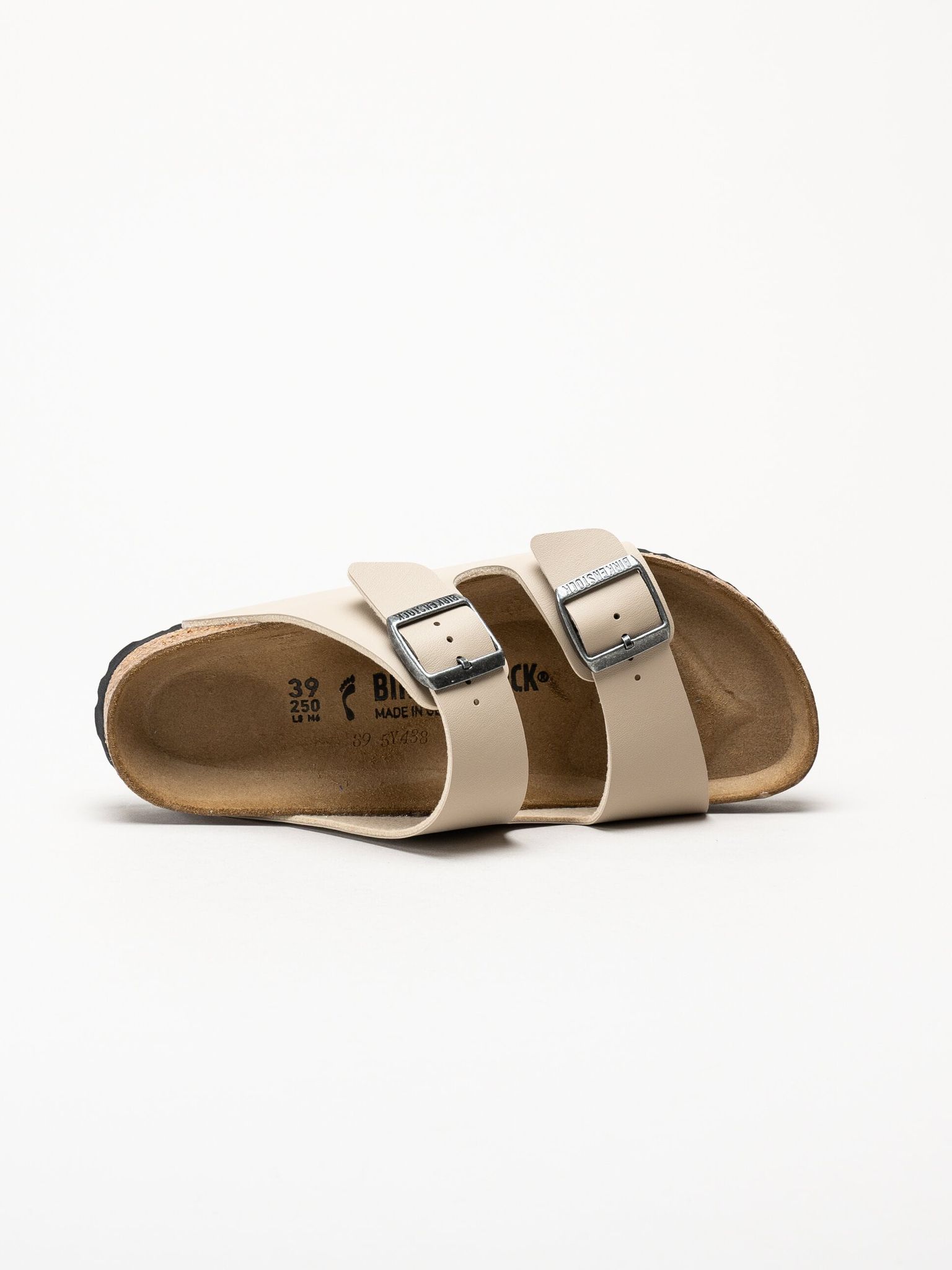 Birkenstock - Arizona Birko-Flor - Beige slip in sandaler
