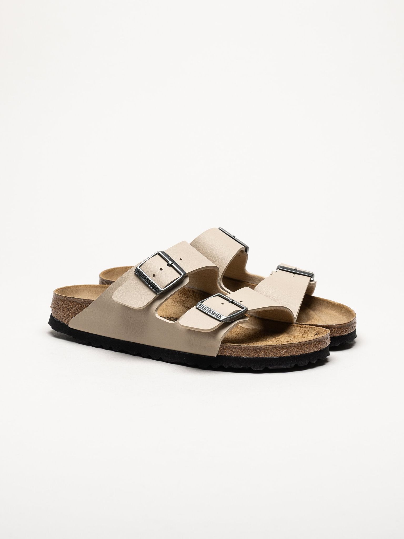 Birkenstock - Arizona Birko-Flor - Beige slip in sandaler