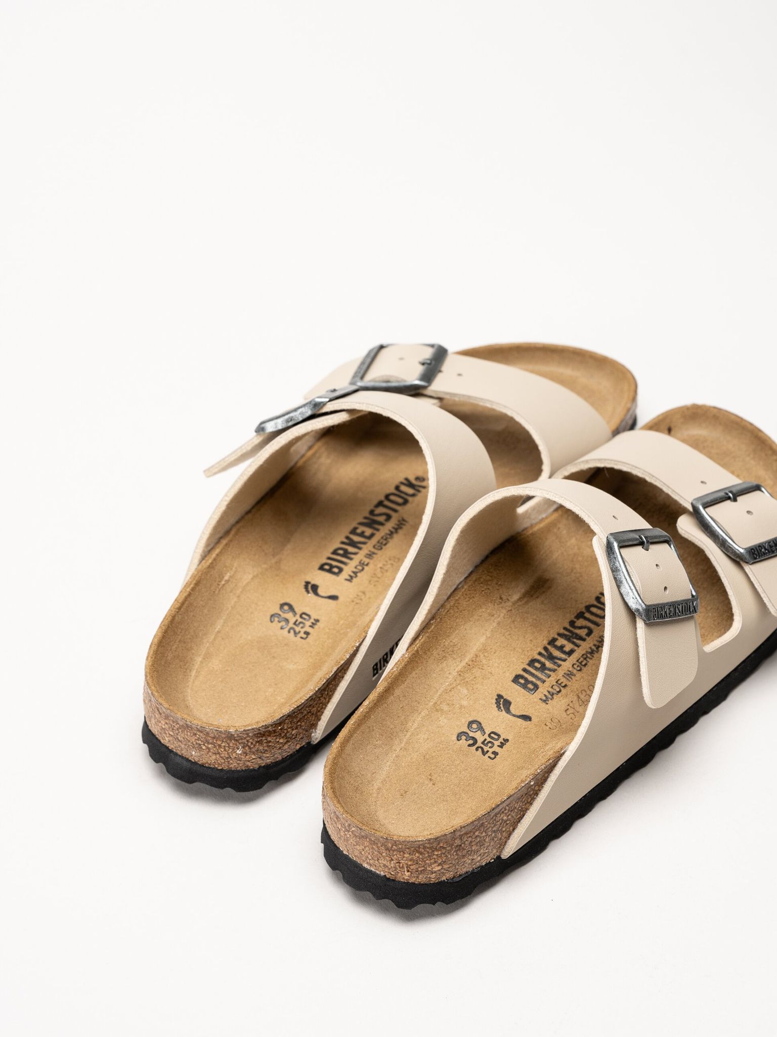 Birkenstock - Arizona Birko-Flor - Beige slip in sandaler