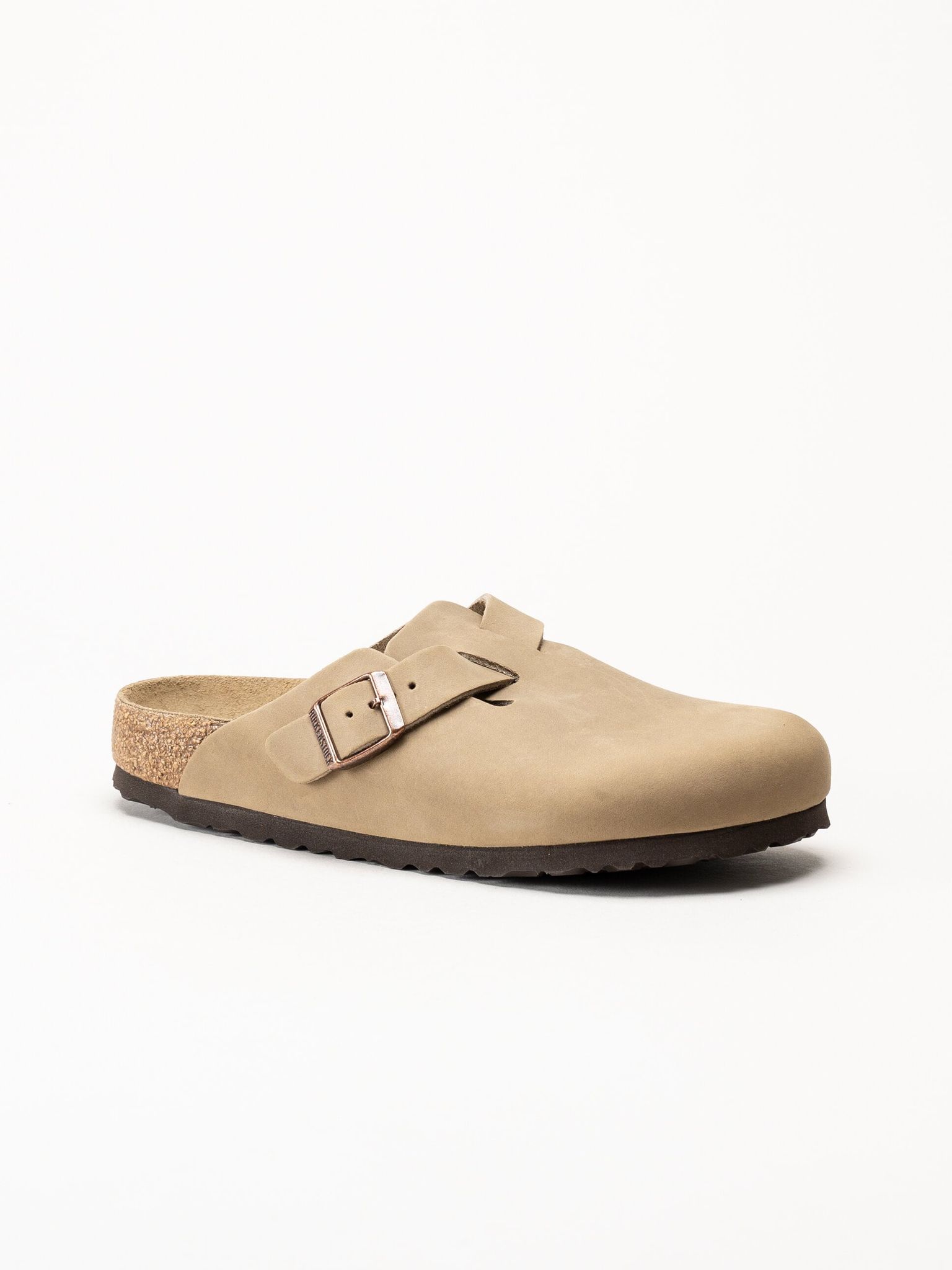 Birkenstock - Boston - Beige slip-in sandaler i oljad nubuck