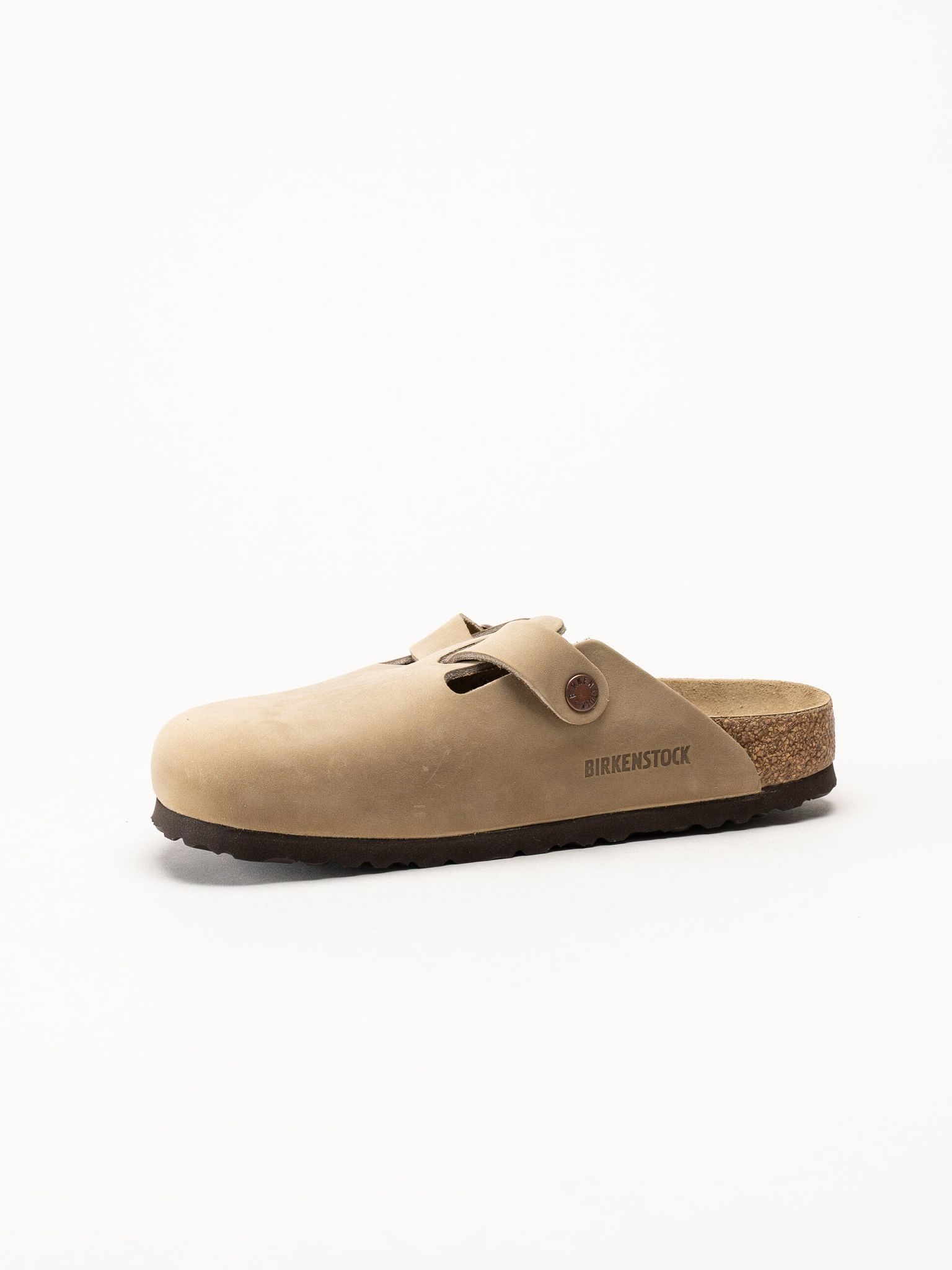 Birkenstock - Boston - Beige slip-in sandaler i oljad nubuck