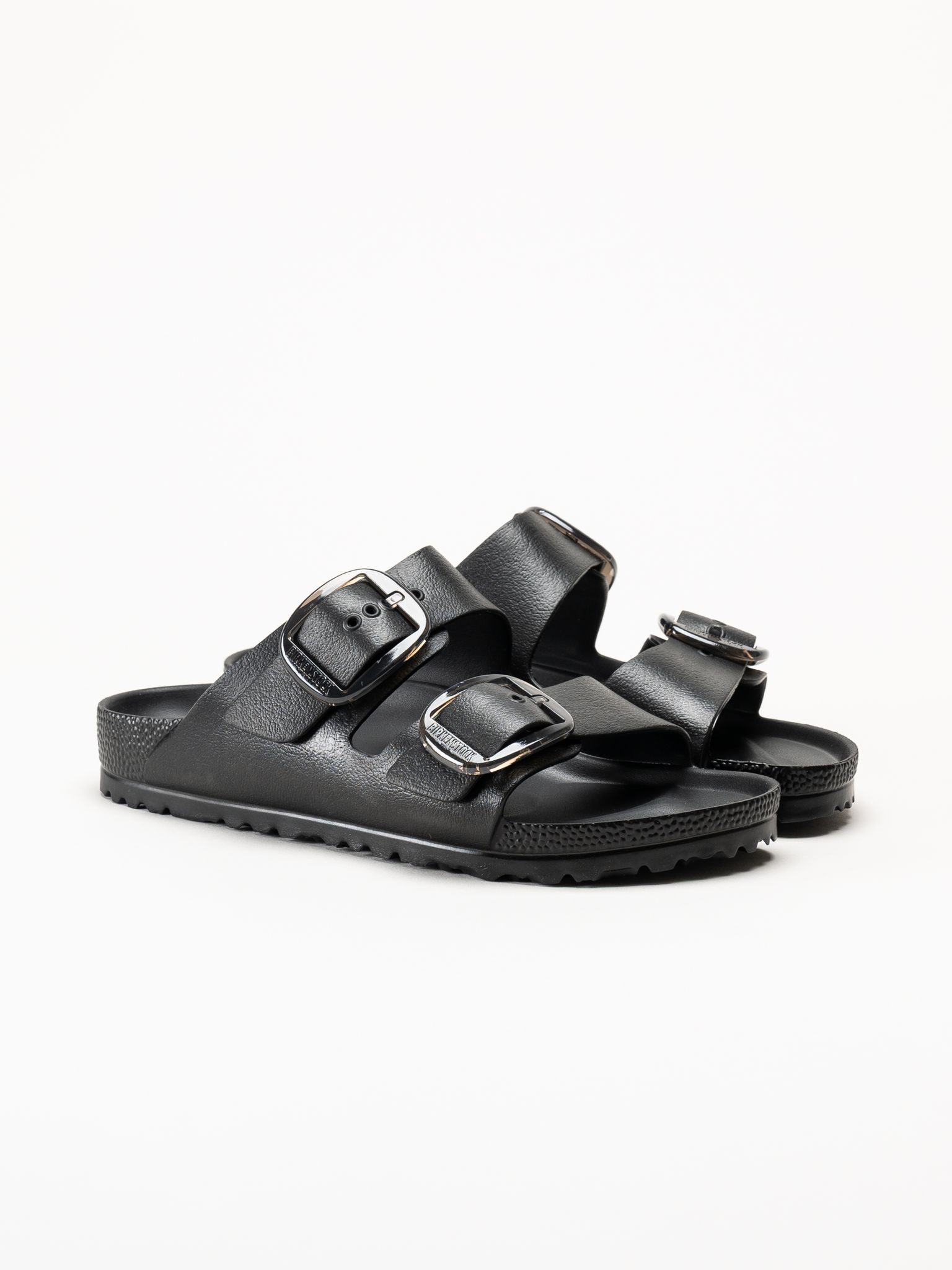 Birkenstock - Arizona Big Buckle - Svarta slip in sandaler med spännen