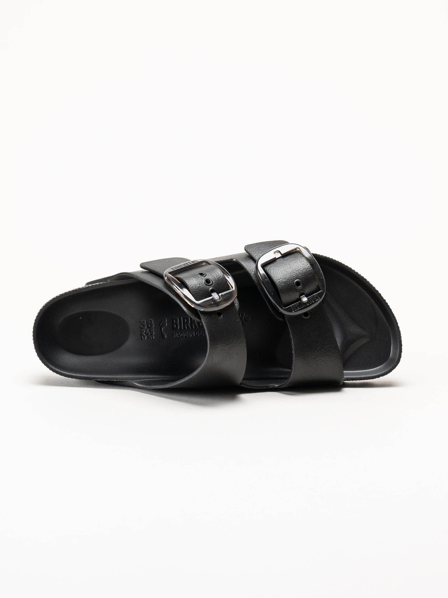 Birkenstock - Arizona Big Buckle - Svarta slip in sandaler med spännen