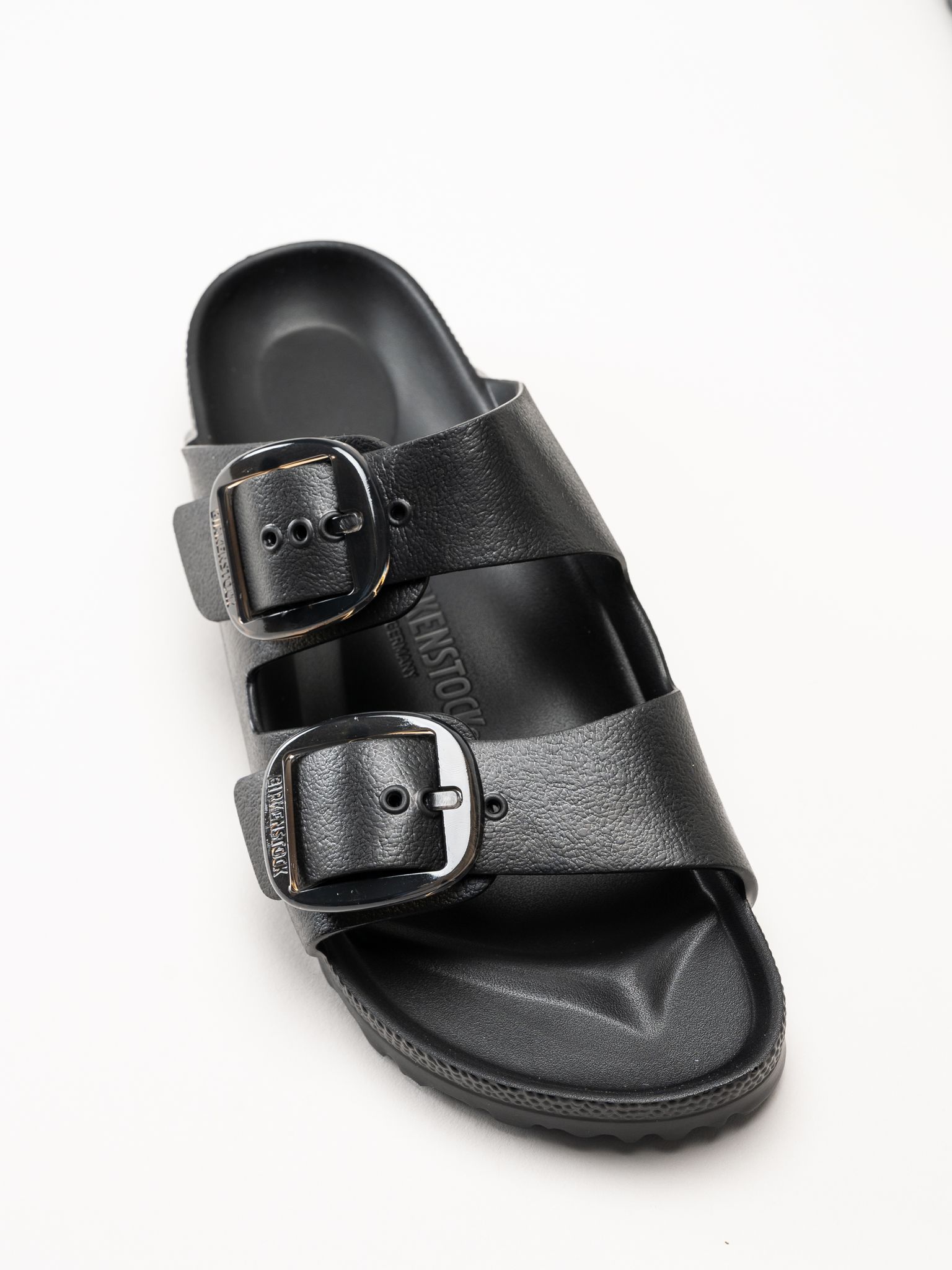 Birkenstock - Arizona Big Buckle - Svarta slip in sandaler med spännen