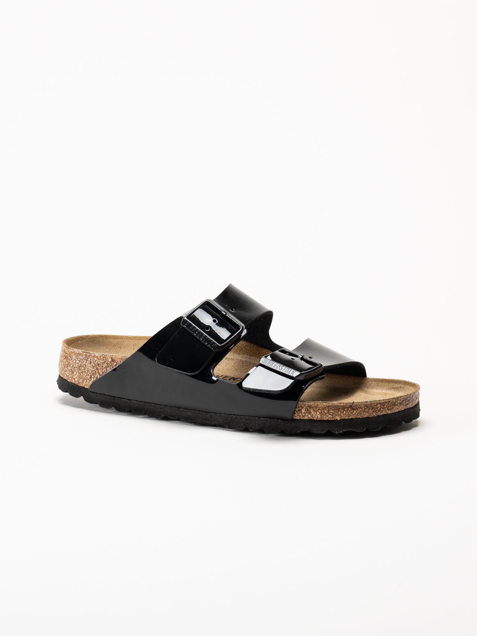 Birkenstock - Arizona Birko-Flor Patent - Svarta slip in sandaler i lack