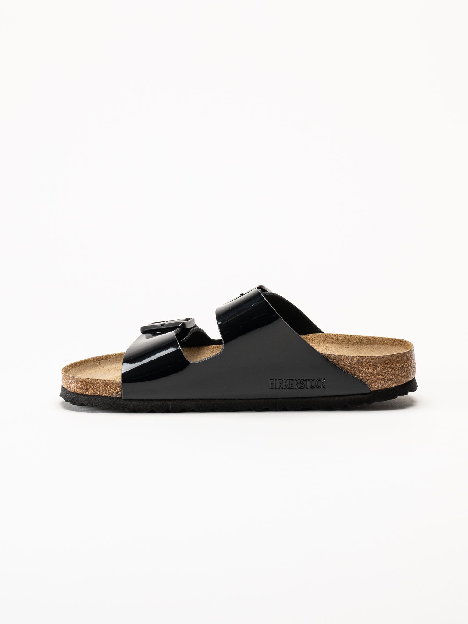 Birkenstock - Arizona Birko-Flor Patent - Svarta slip in sandaler i lack
