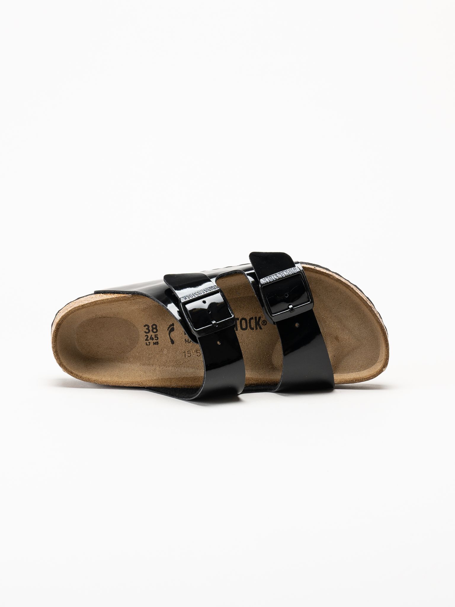 Birkenstock - Arizona Birko-Flor Patent - Svarta slip in sandaler i lack