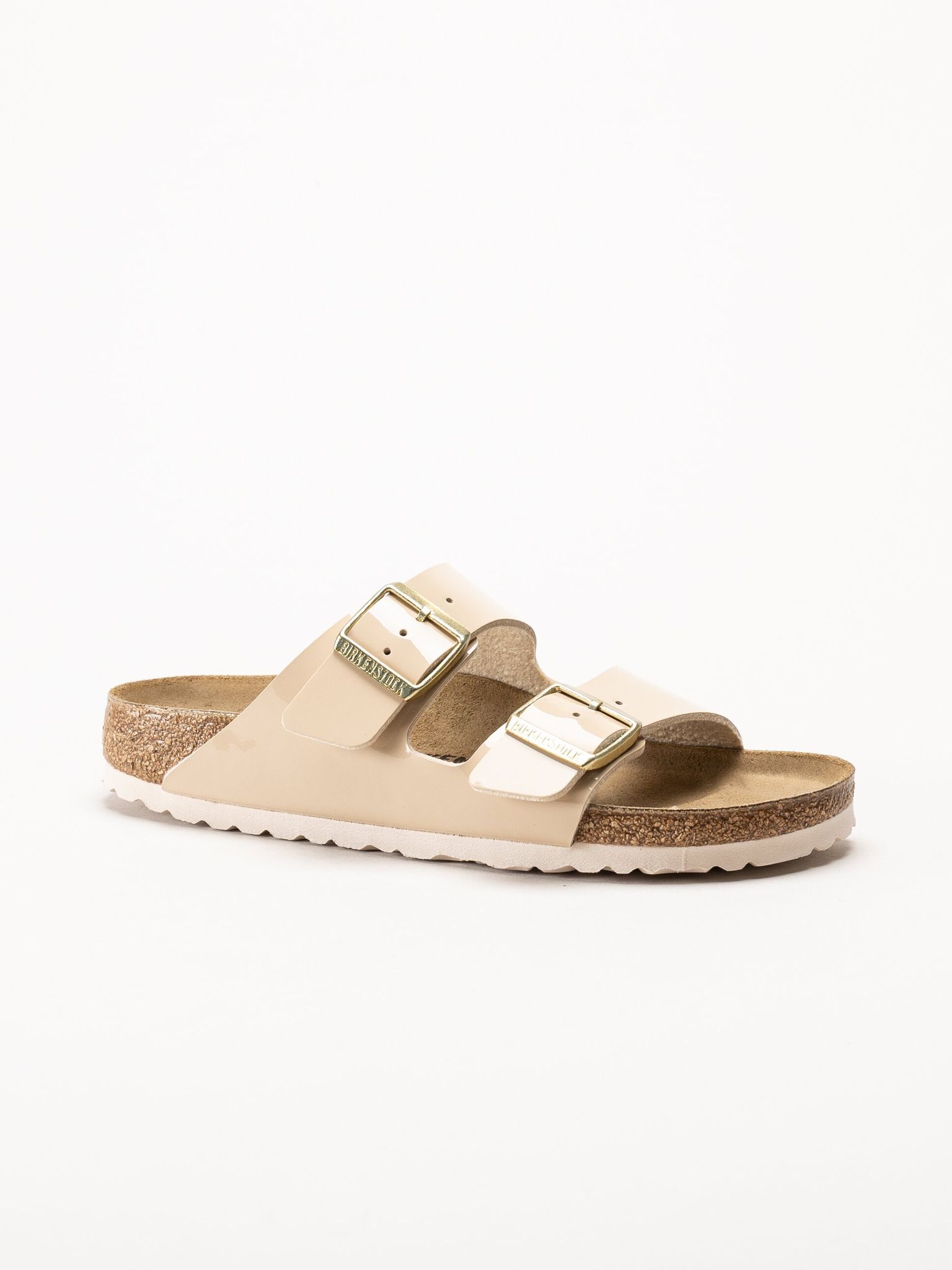 Birkenstock - Arizona Birko-Flor Patent - Beige slip in sandaler