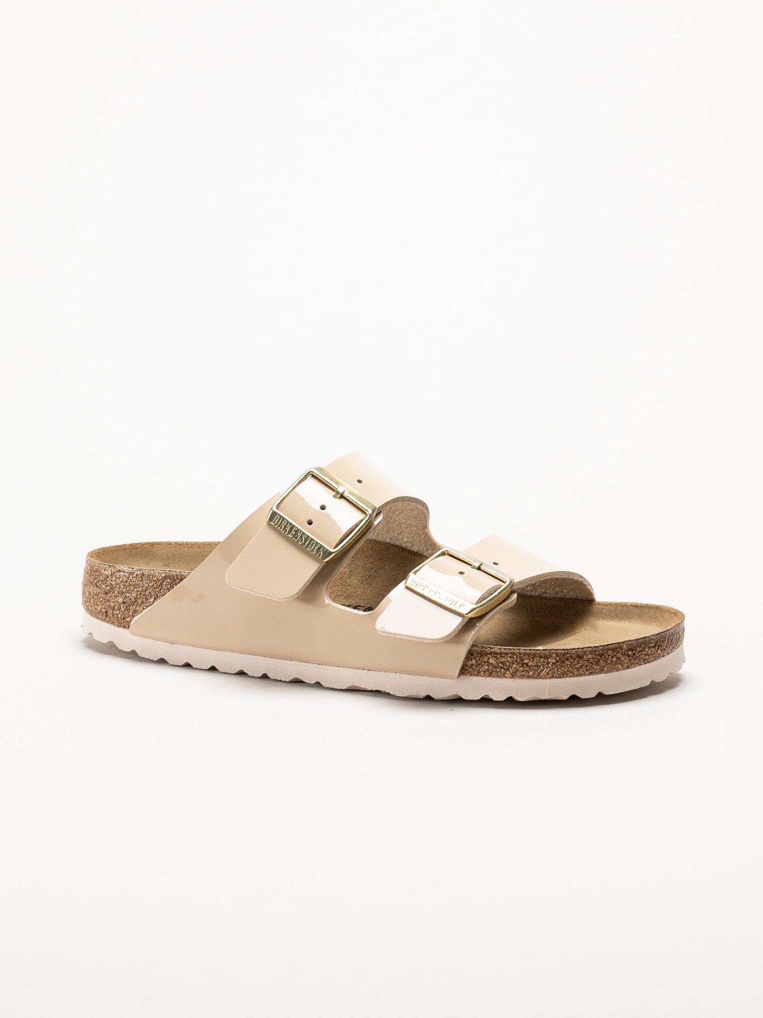 Birkenstock - Arizona Birko-Flor Patent - Beige slip in sandaler