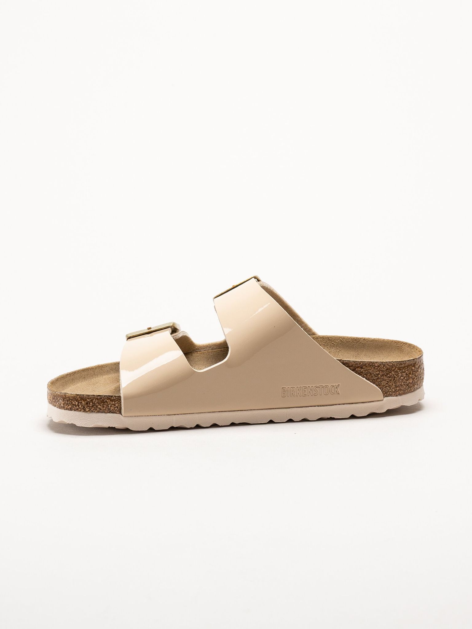 Birkenstock - Arizona Birko-Flor Patent - Beige slip in sandaler