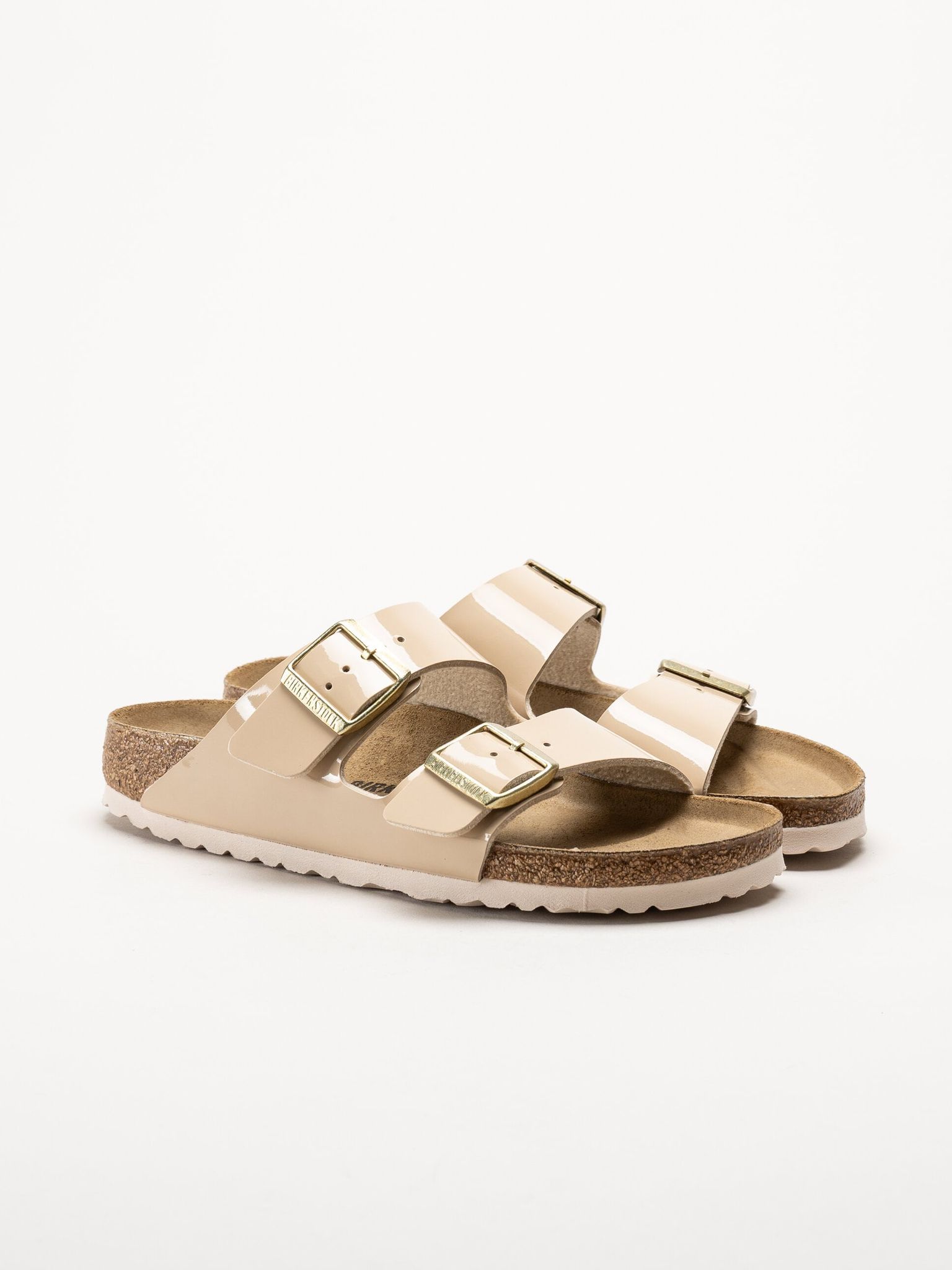 Birkenstock - Arizona Birko-Flor Patent - Beige slip in sandaler