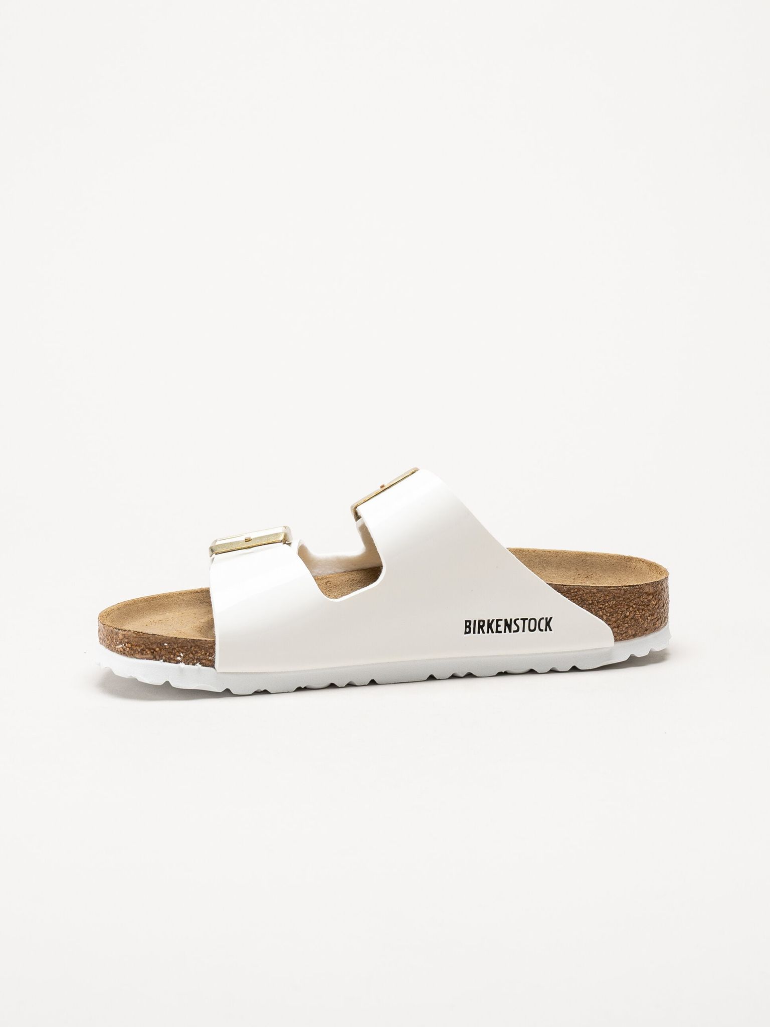 Birkenstock - Arizona Birko-Flor Patent - Vita slip in sandaler i lack