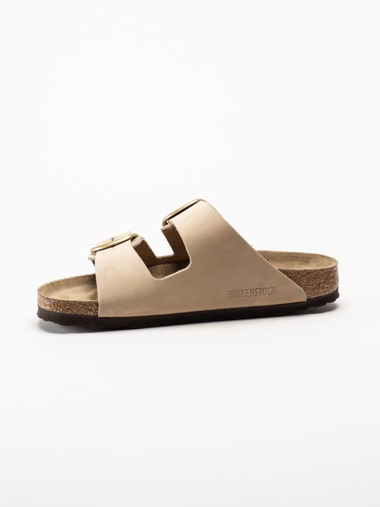Birkenstock - Arizona Big Buckle - Beige slip in sandaler i nubuck