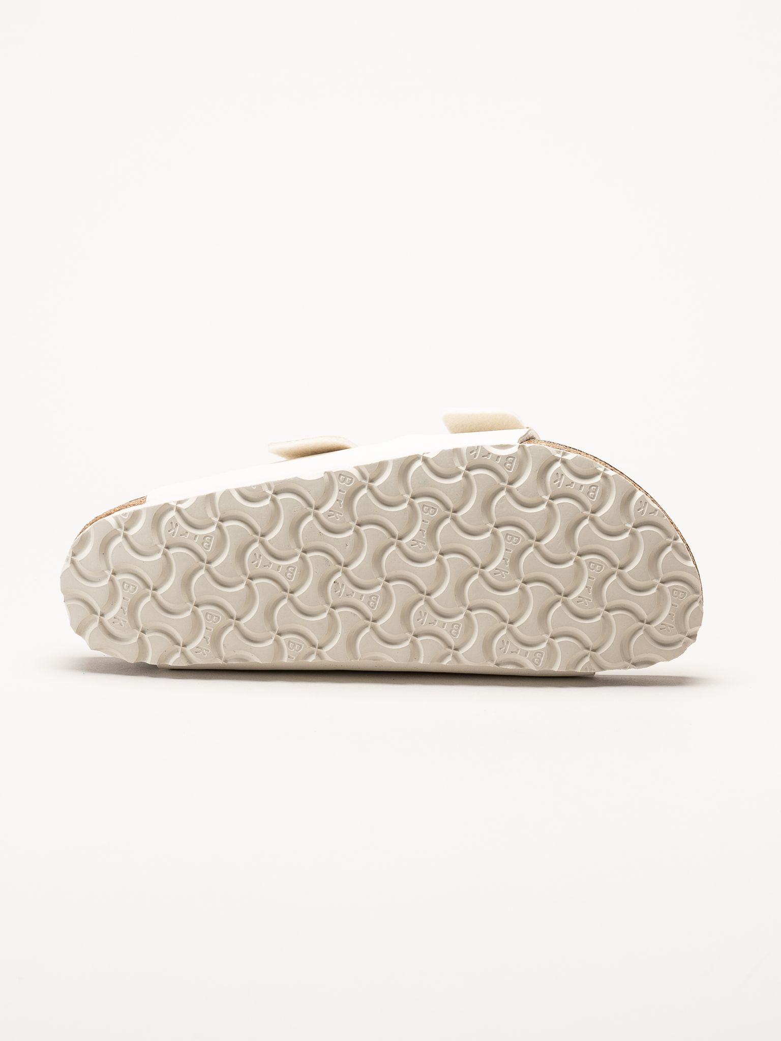 Birkenstock - Arizona Birko-Flor - Offwhite slip in sandaler med spänne