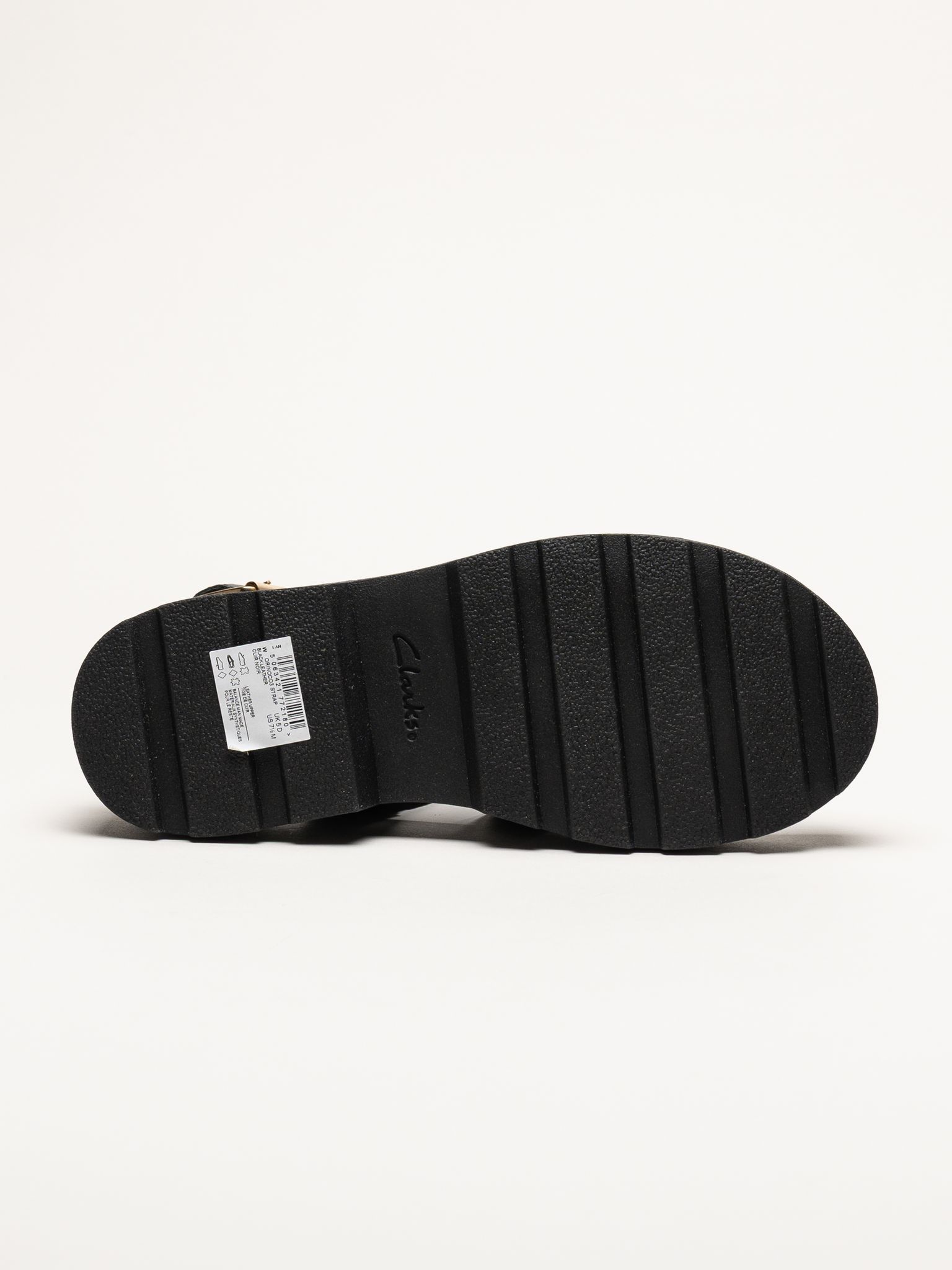 Clarks - Orinoco3 Strap - Svarta sandaler i skinn