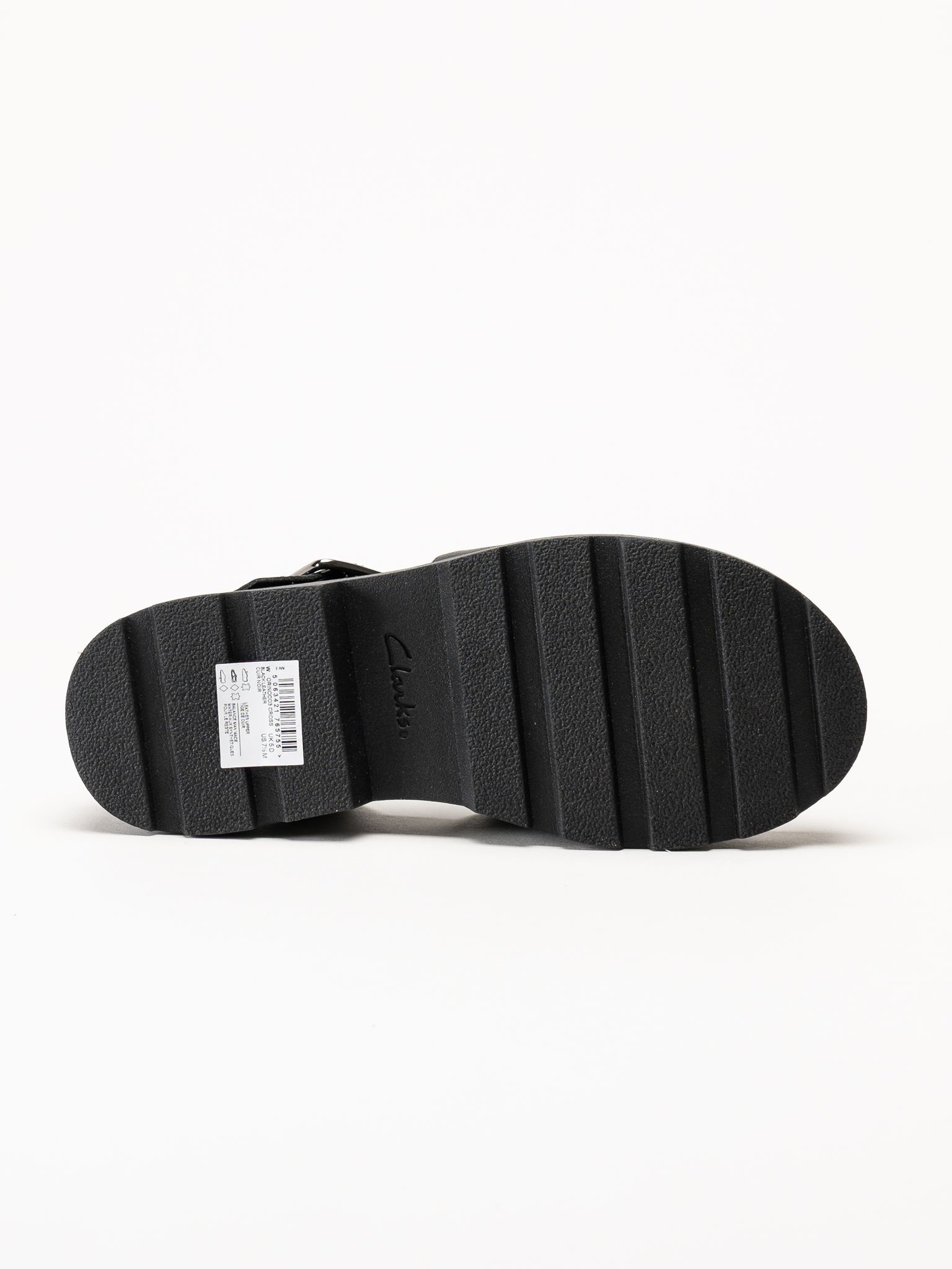 Clarks - Orinoco3 Cross - Svarta sandaler i skinn