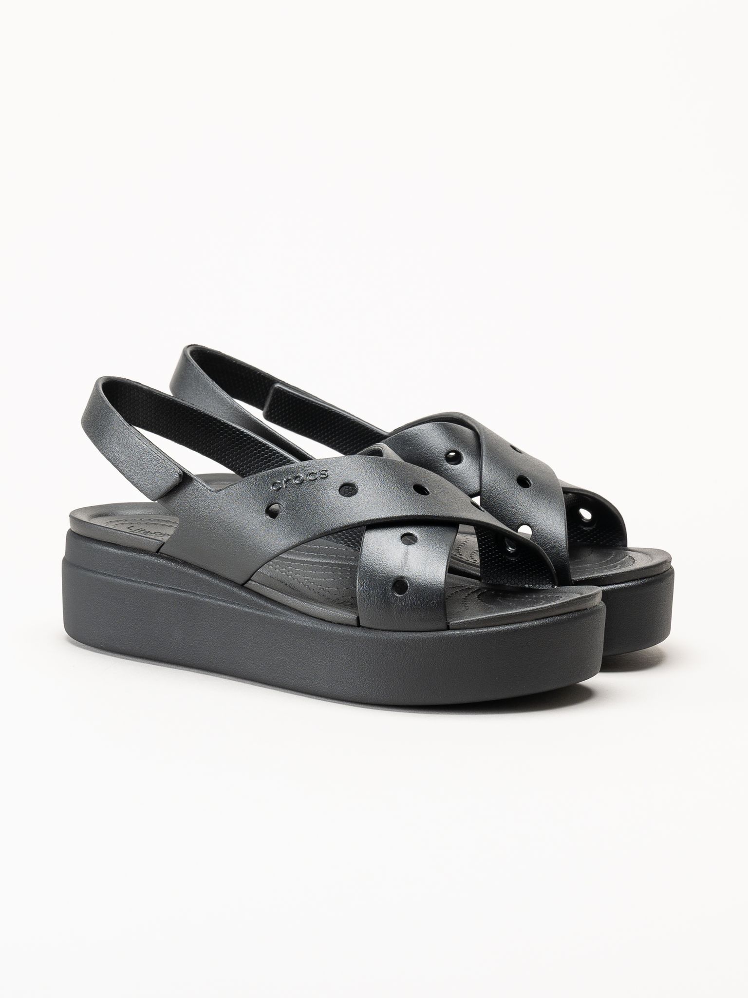 Crocs - Brooklyn - Svarta platåsandaler